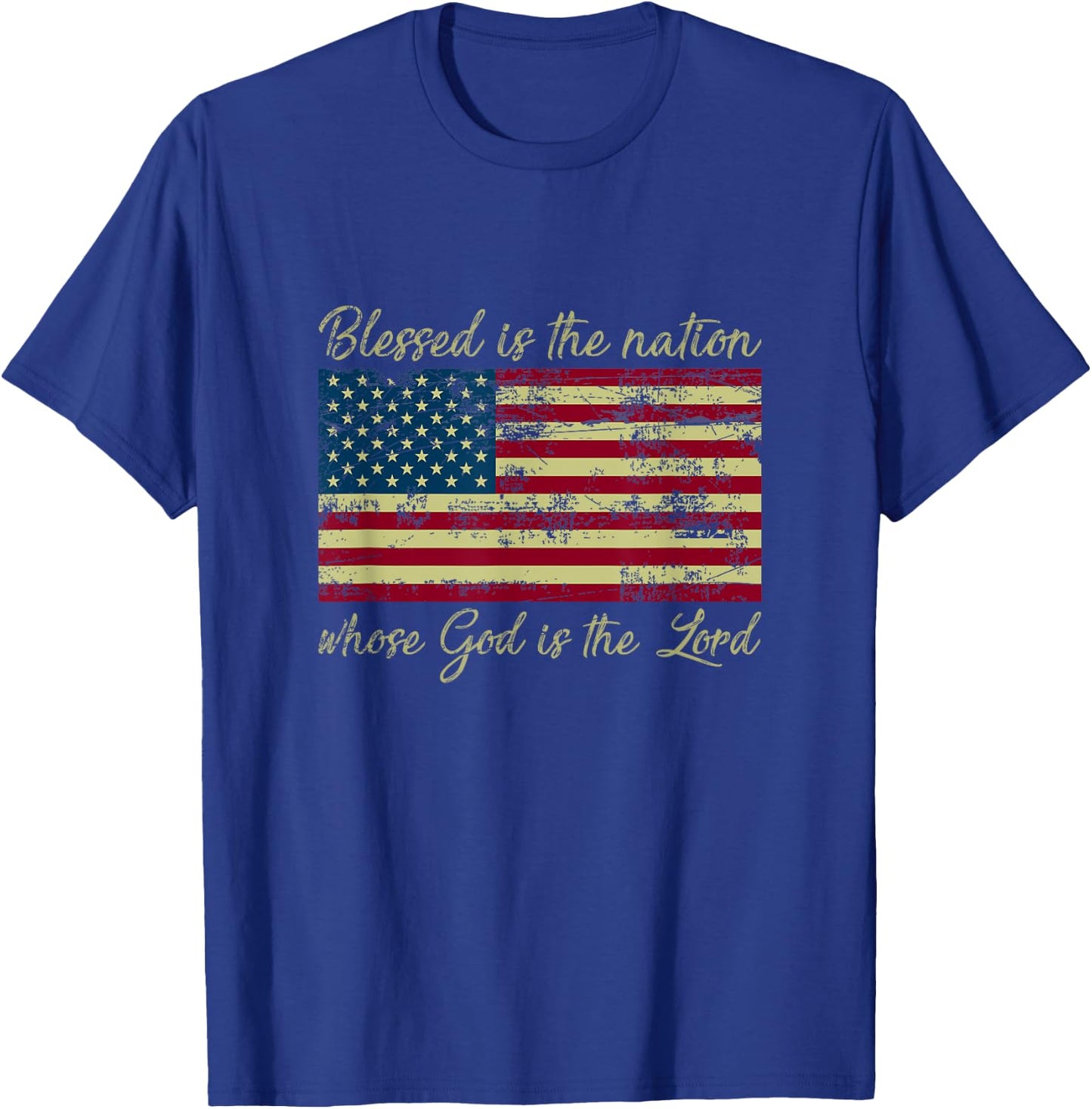 Patriotic Christian Devotee Christianity Gift Bible Prayer T-Shirt - T-Shirt | Royal