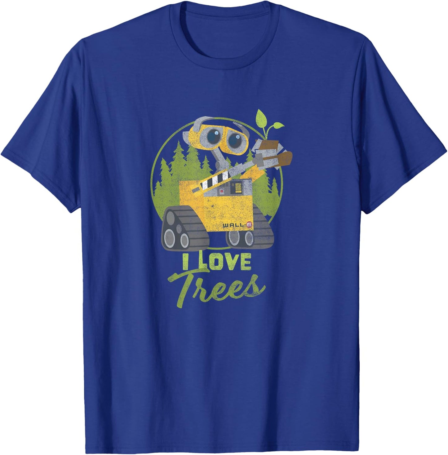 Disney Pixar Earth Day Wall-E I Love Trees T-Shirt - T-Shirt | Royal