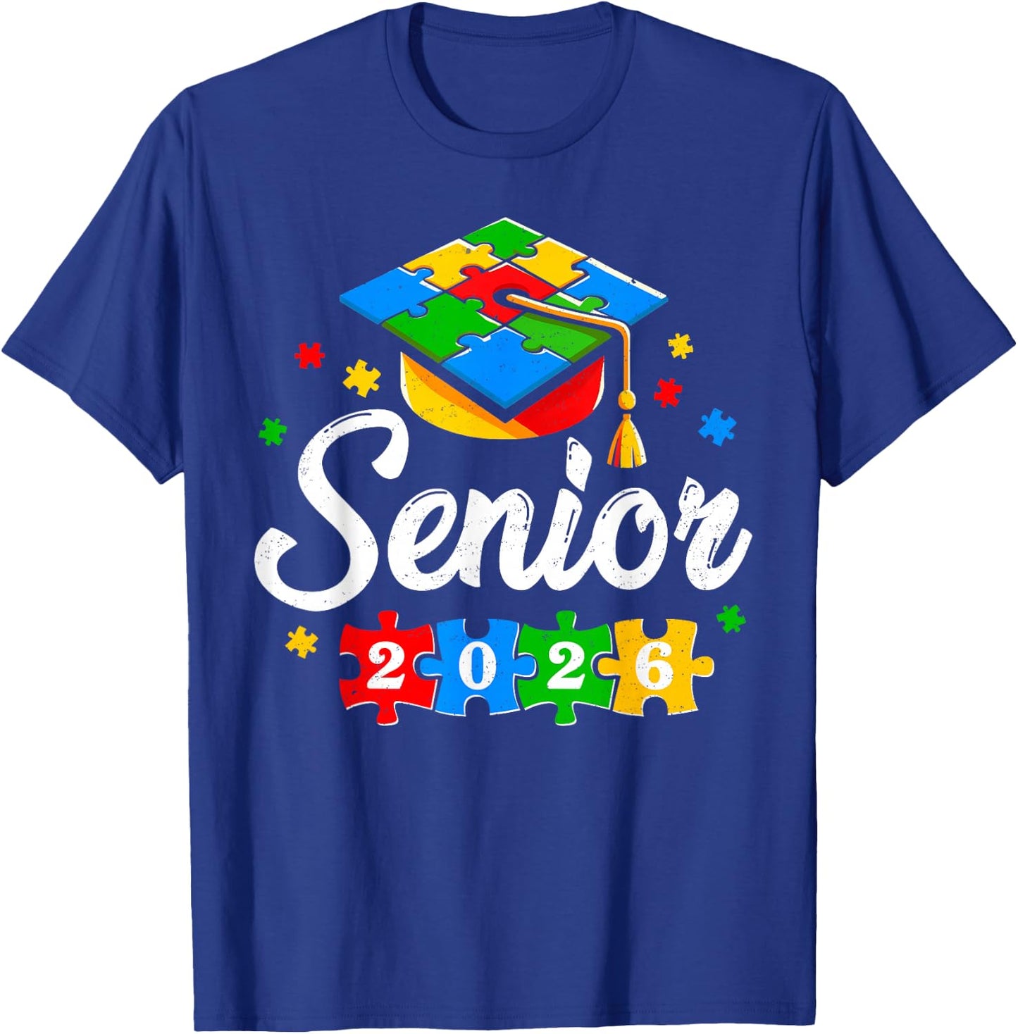 Senior Autism Graduate 2026 Autism Graduation Senior 2026 T-Shirt - T-Shirt | Royal