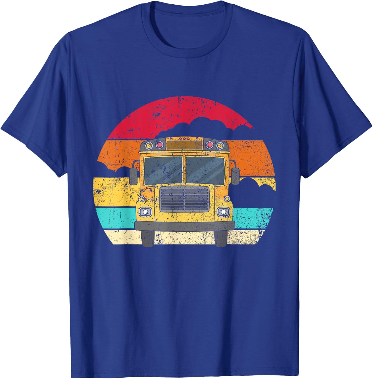 Retro Yellow School Bus for School Bus Driver and Busman T-Shirt - T-Shirt | Royal