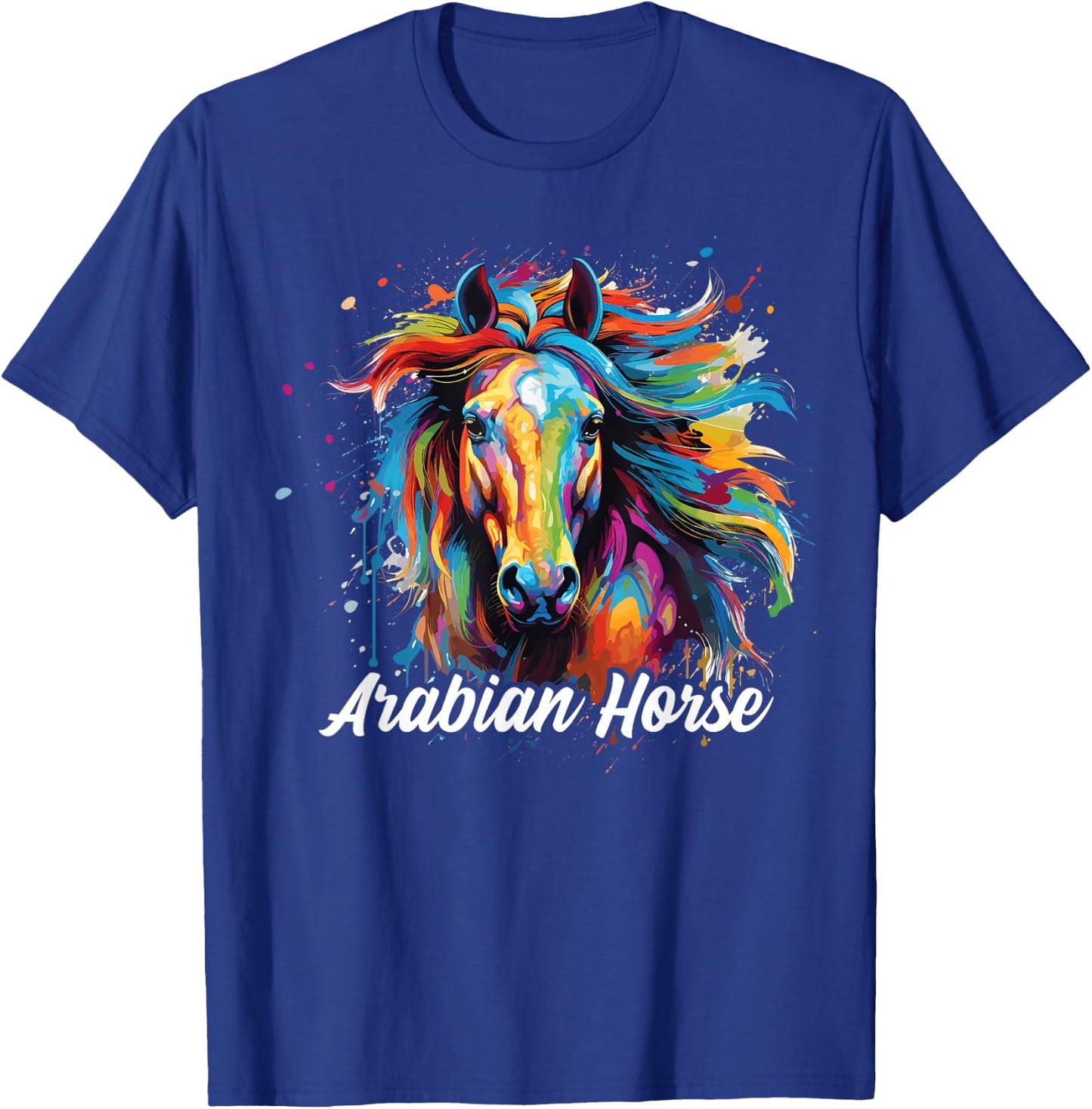 Arabian Horse Paint Splatter, Arabian Horse T-Shirt - T-Shirt | Royal