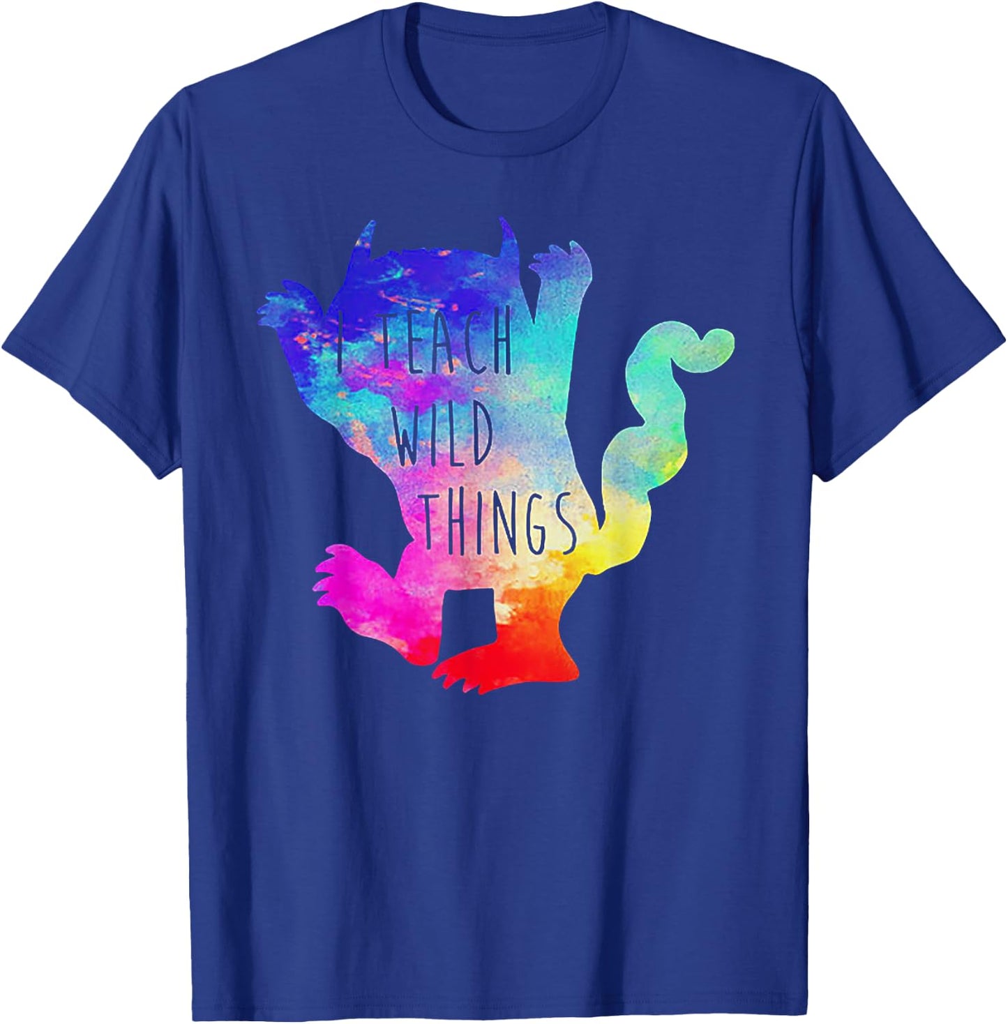 I Teach Wild Things Monster Funny Halloween Gifts T-Shirt - T-Shirt | Royal