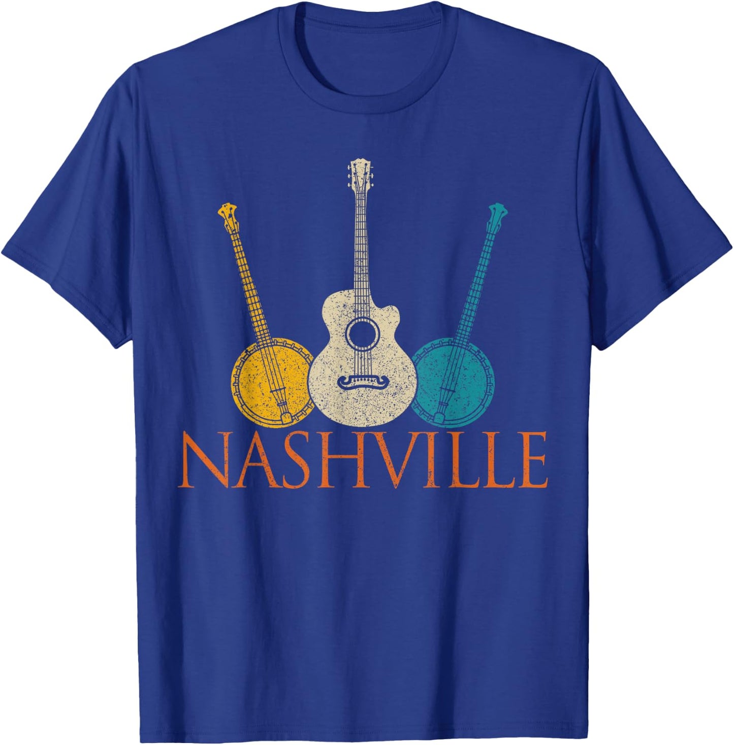 Nashville Tennessee Vintage Country Music City Souvenir T-Shirt - T-Shirt | Royal