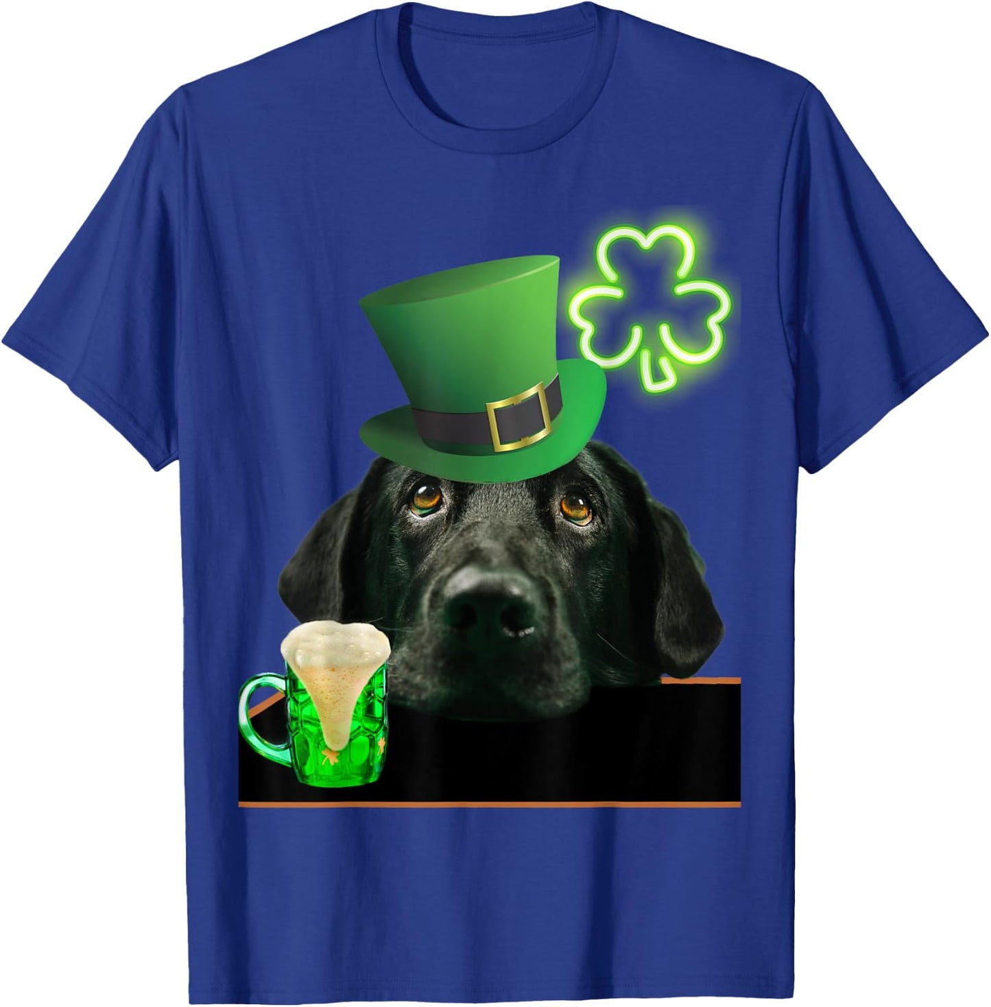 Black Lab Shirt Shamrock Irish Dog Picture St Patricks Women T-Shirt - T-Shirt | Royal