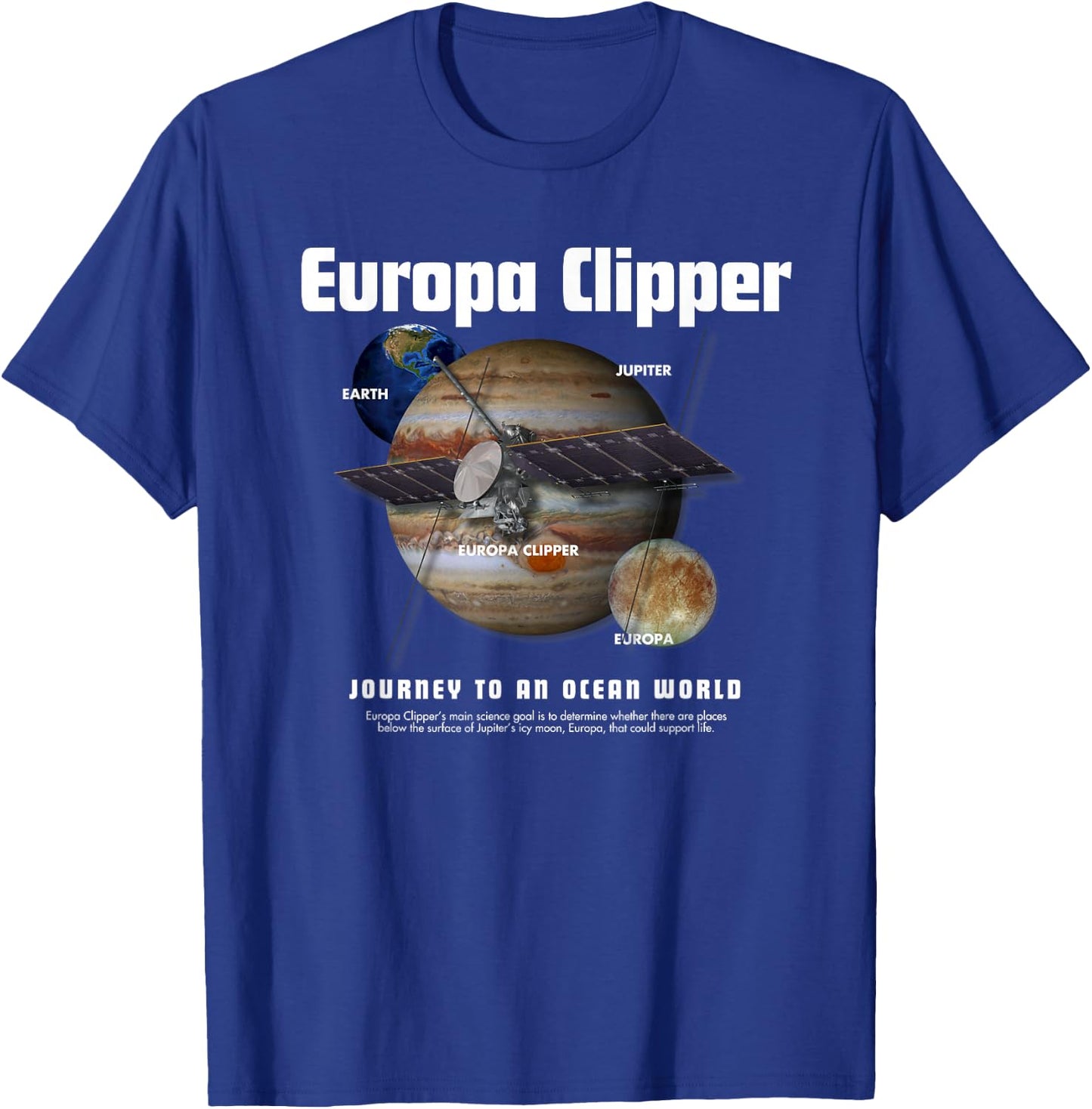 Europa Clipper Space Program Retro 2024 T-Shirt - T-Shirt | Royal