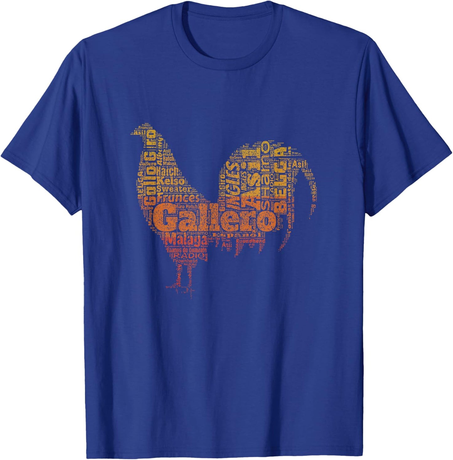 Gallero Tipos De Gallo De Pelea Silueta De Gallo T-Shirt - T-Shirt | Royal