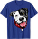 Cool Pit Bull Face T-Shirt - T-Shirt | Royal