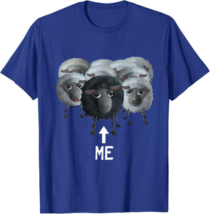 Sweet Sheep - me the black sheep (D010-0906A) T-Shirt - T-Shirt | Royal