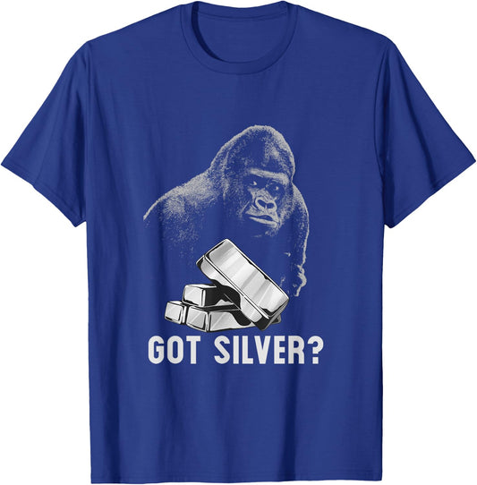 Silver Back Monkey Has Silver Wallstreetsilver T-Shirt - T-Shirt | Royal