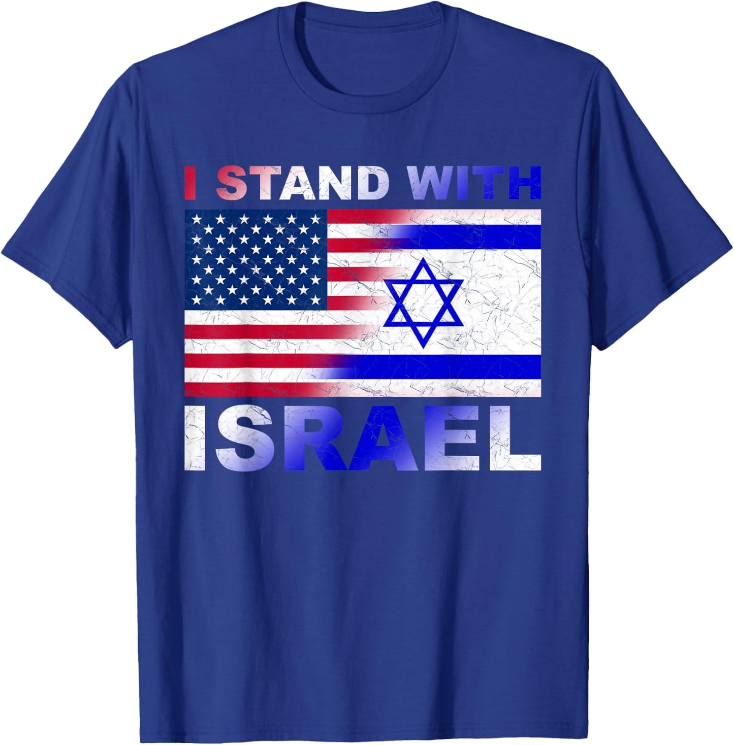 I Stand With Israel, Israeli Palestinian Conflict Pro Israel T-Shirt - T-Shirt | Royal