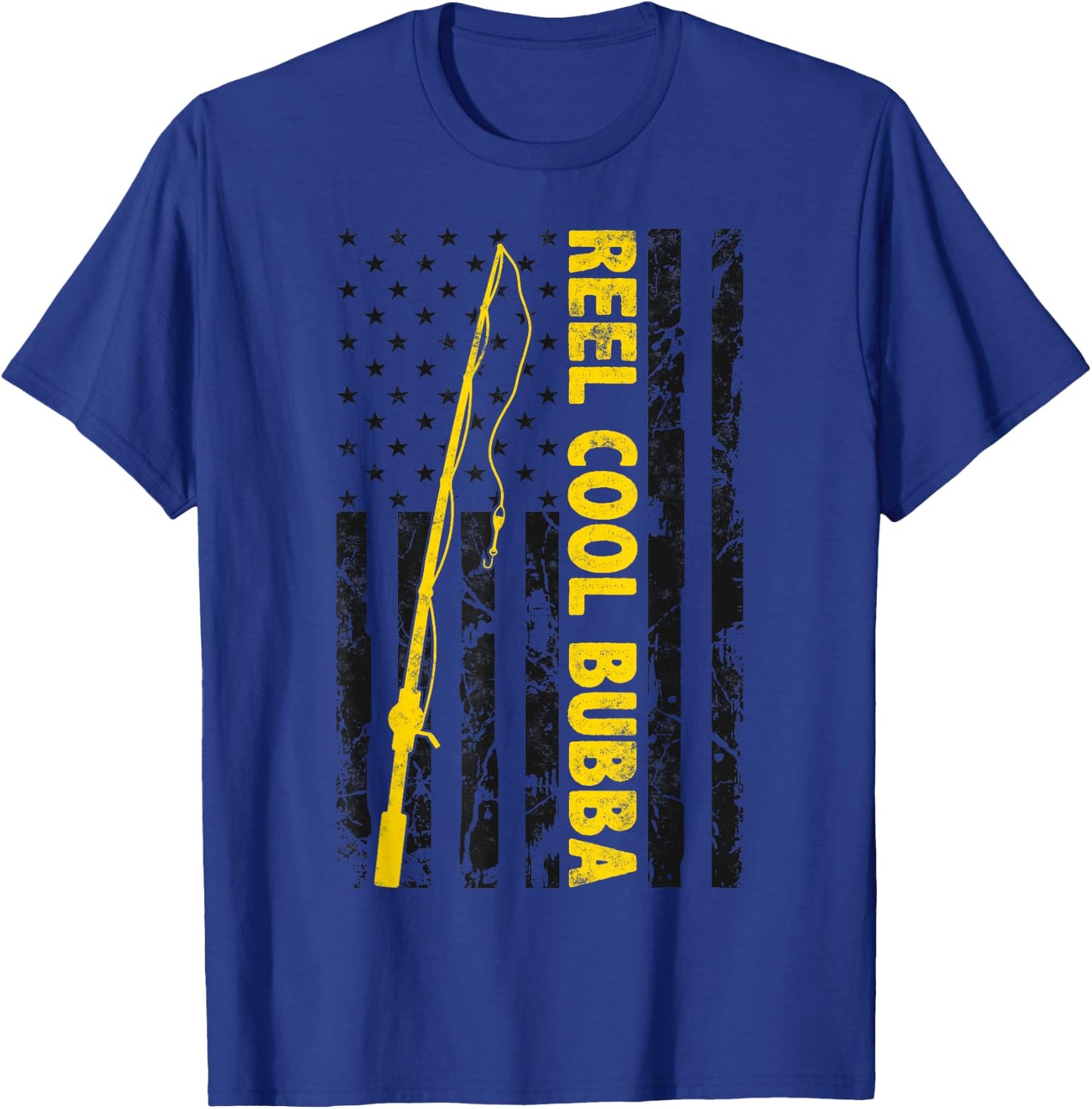 Reel cool Bubba Fishing American Flag Gift Fisherman Bubba T-Shirt - T-Shirt | Royal