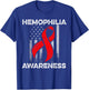 Hemophilia Awareness Survivor USA Flags Warrior T-Shirt - T-Shirt | Royal