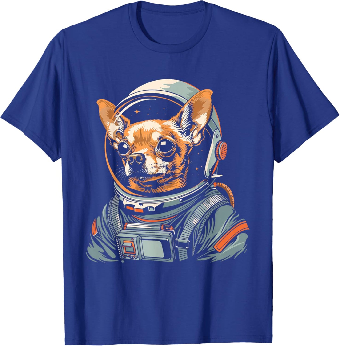 Chihuahua Astronaut Funny Cute Dog Space Suit T-Shirt - T-Shirt | Royal