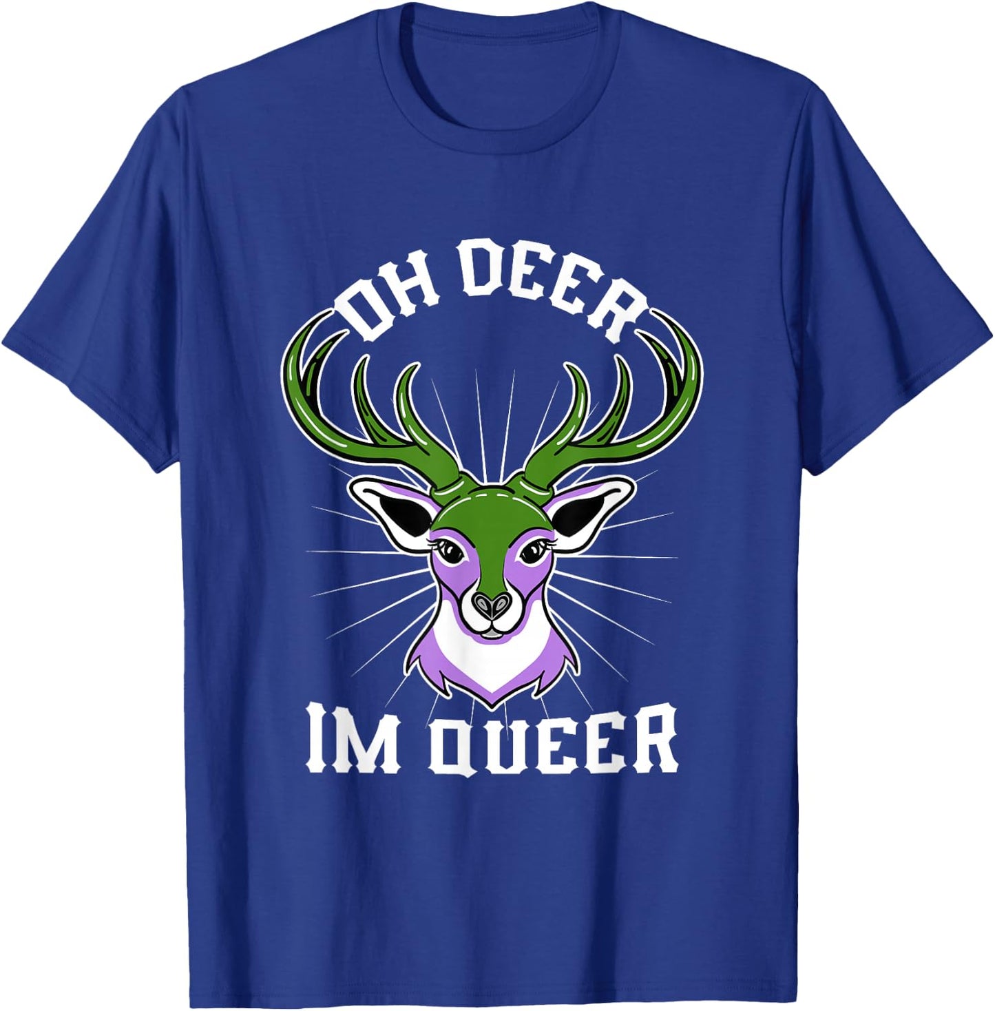 Oh Deer Im Queer Genderqueer Pride T-Shirt - T-Shirt | Royal