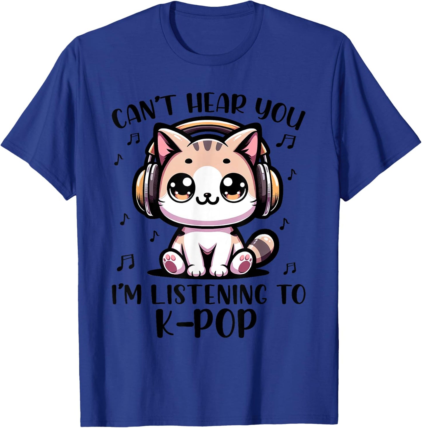 Funny Cat K-pop for Kids Teens Girls K pop Korean Pop Music T-Shirt - T-Shirt | Royal