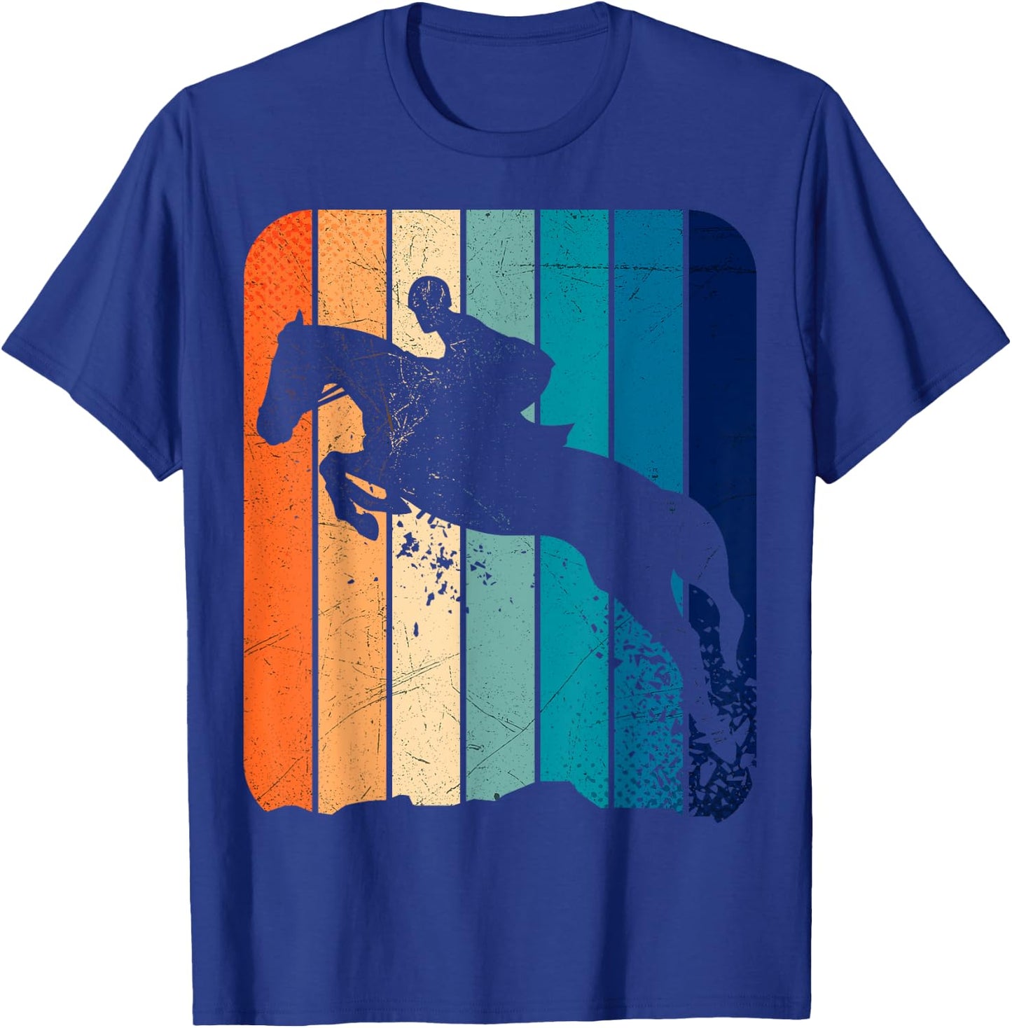 Girl Horse Stadium Jumping Equestrian Shirt Vintage Dressage T-Shirt - T-Shirt | Royal