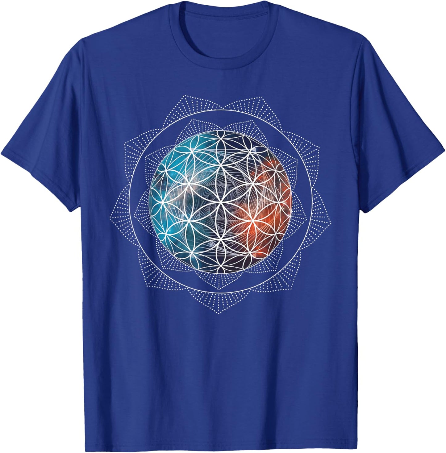 Flower Of Life Sacred Geometry Shirt - Spiritual Yoga T-Shirt - T-Shirt | Royal