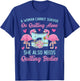 A Woman Cannot Survive On Quilting Alone Funny Flamingo T-Shirt - T-Shirt | Royal