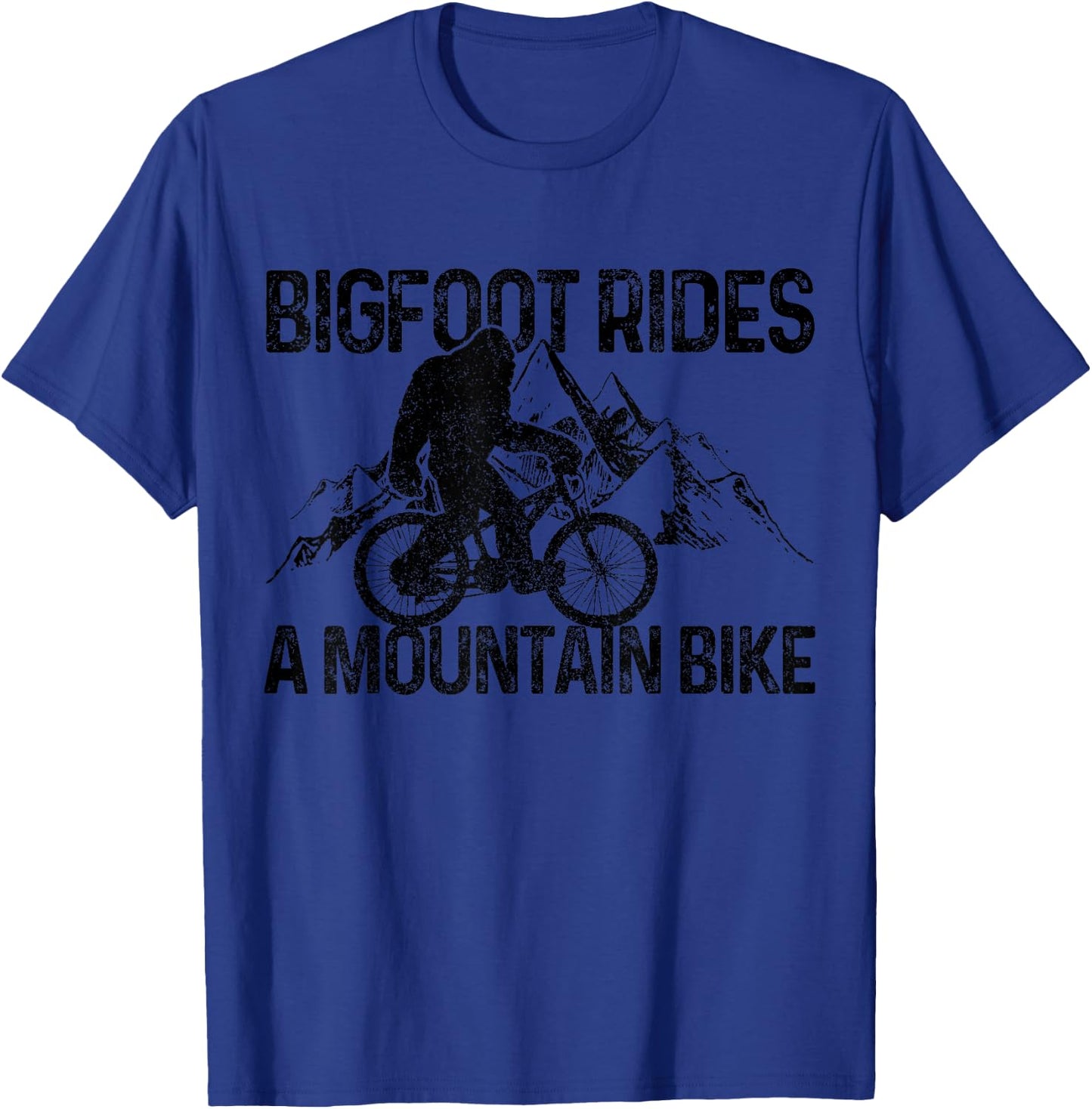 Bigfoot MTB Downhill Mountain Bike Funny Gift T-Shirt - T-Shirt | Royal
