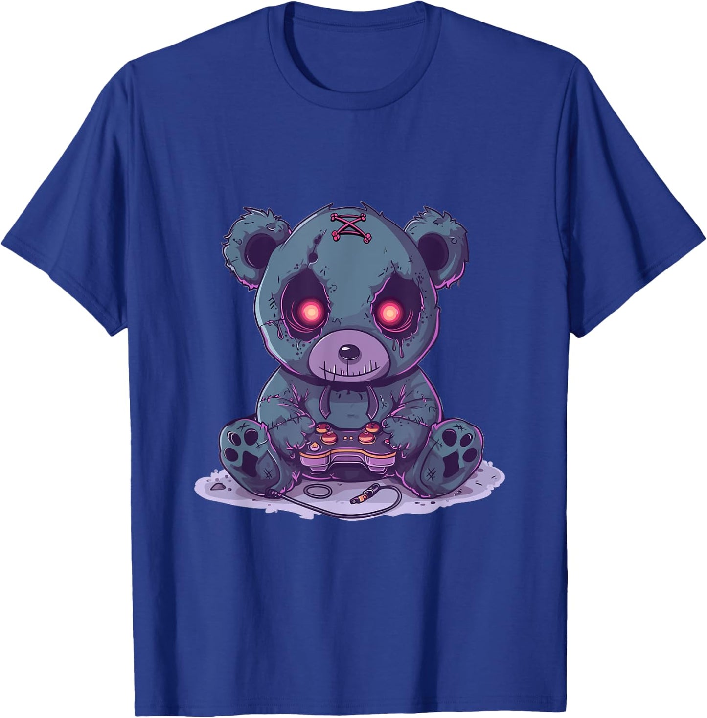 Goth Pastel Cute Creepy Kawaii Gamer Teddy Bear Gaming T-Shirt - T-Shirt | Royal