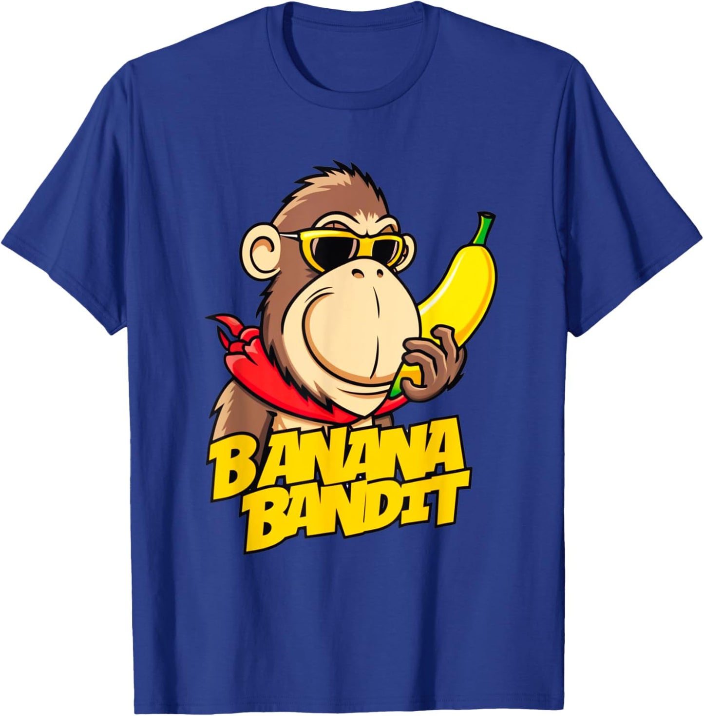 Funny Banana Bandit Foodie Monkey Gift Women Kids T-Shirt - T-Shirt | Royal