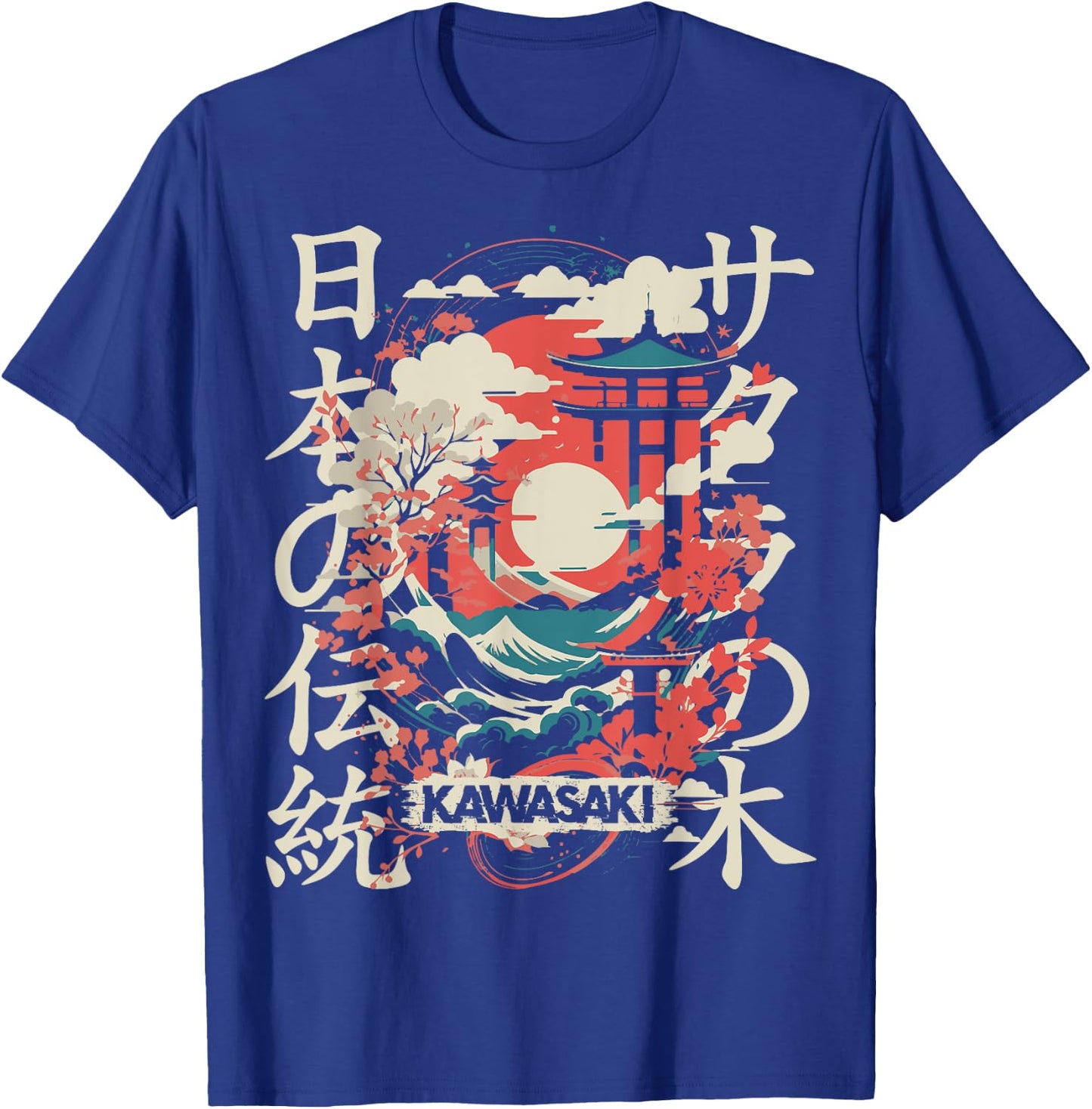 Kawasaki City Retro 90s Japan Aesthetics 80s Kawasaki T-Shirt - T-Shirt | Royal