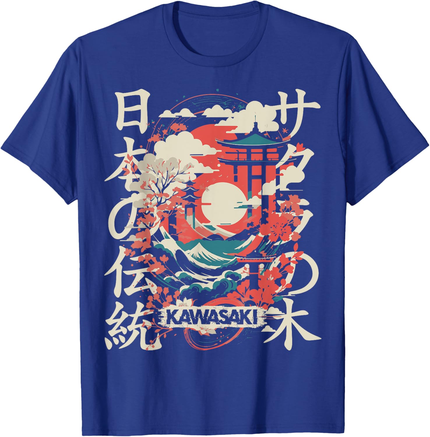Kawasaki City Retro 90s Japan Aesthetics 80s Kawasaki T-Shirt - T-Shirt | Royal