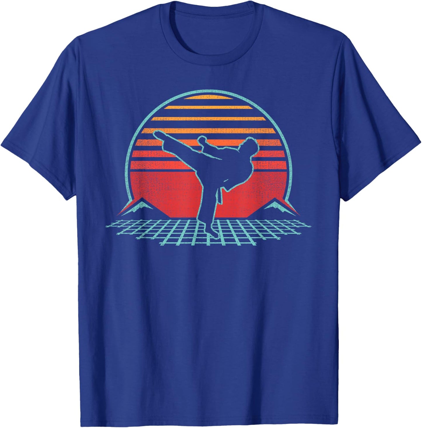 Karate Retro 80s Style T-Shirt - T-Shirt | Royal