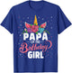 Papa Of The Birthday Girl Unicorn Girls Family Matching T-Shirt - T-Shirt | Royal