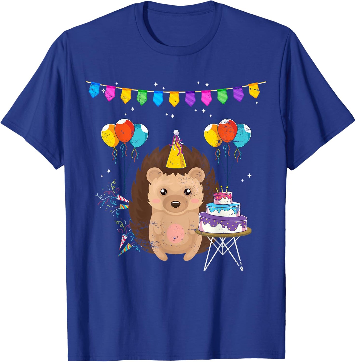Forest Dwellers Animal Lover Forest Animal Children's Birthday Hedgehog T-Shirt - T-Shirt | Royal
