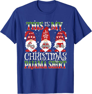 This Is My Christmas Pajama Shirt Gnome Hangin With Gnomies T-Shirt - T-Shirt | Royal
