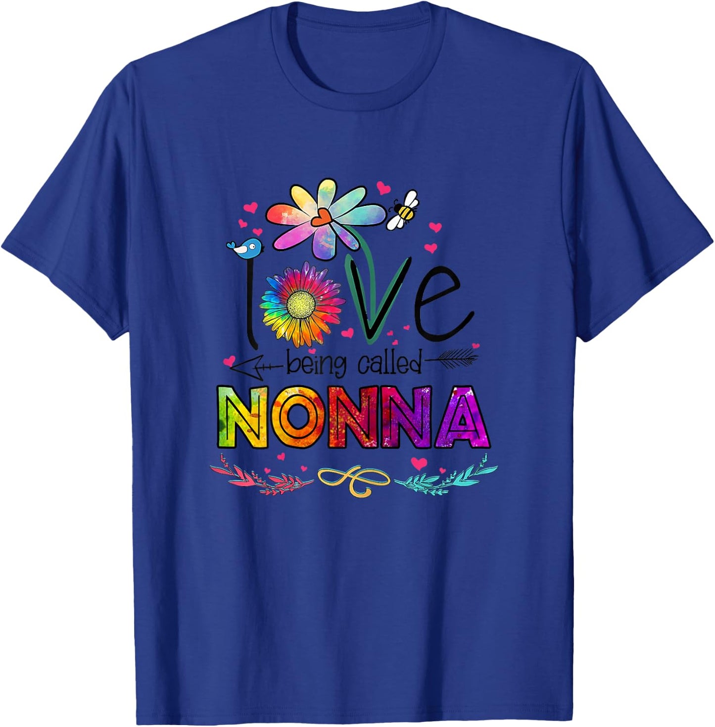I Love Being Called Nonna Daisy Flower Cute Mother's Day T-Shirt - T-Shirt | Royal