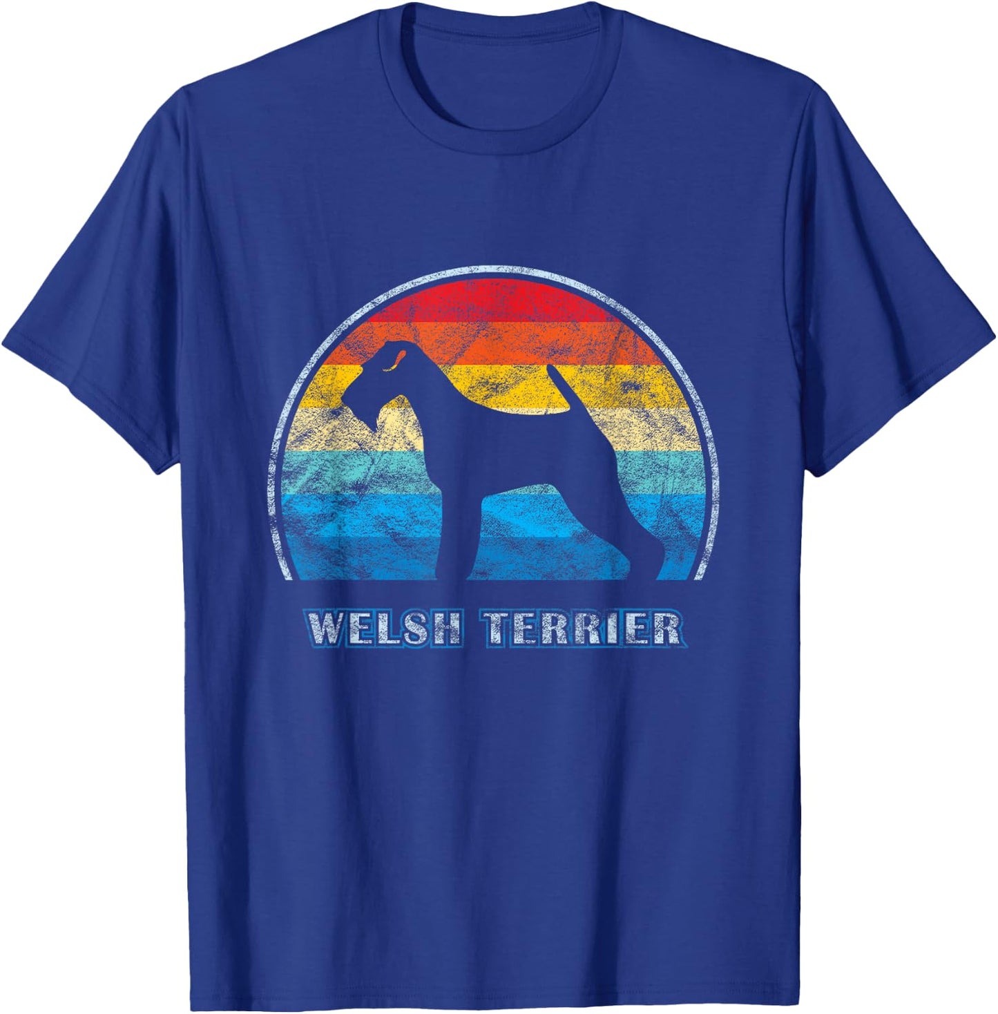 Welsh Terrier Vintage Design Dog Men Women Girls Kids T-Shirt - T-Shirt | Royal