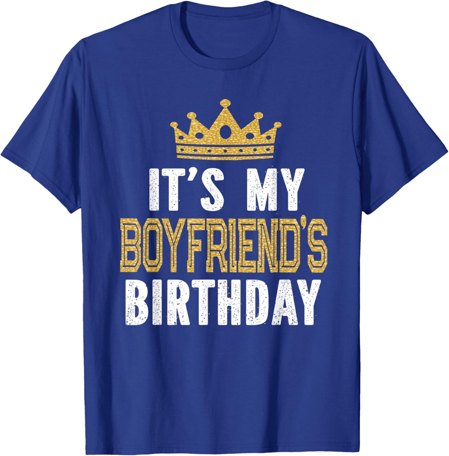 It's My Boyfriend's Birthday Party Couple T-Shirt - T-Shirt | Royal