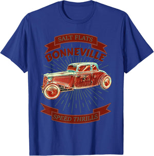 Bonneville Salt Flats Vintage Retro Hot Rod Race Car T-Shirt - T-Shirt | Royal