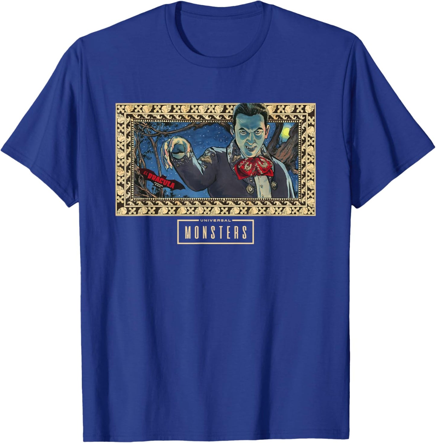 Universal Monsters Dracula Charro Negro T-Shirt - T-Shirt | Royal