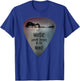 Distressed Guitar Pick Lake Reflections Music Lover Guitar T-Shirt - T-Shirt | Royal