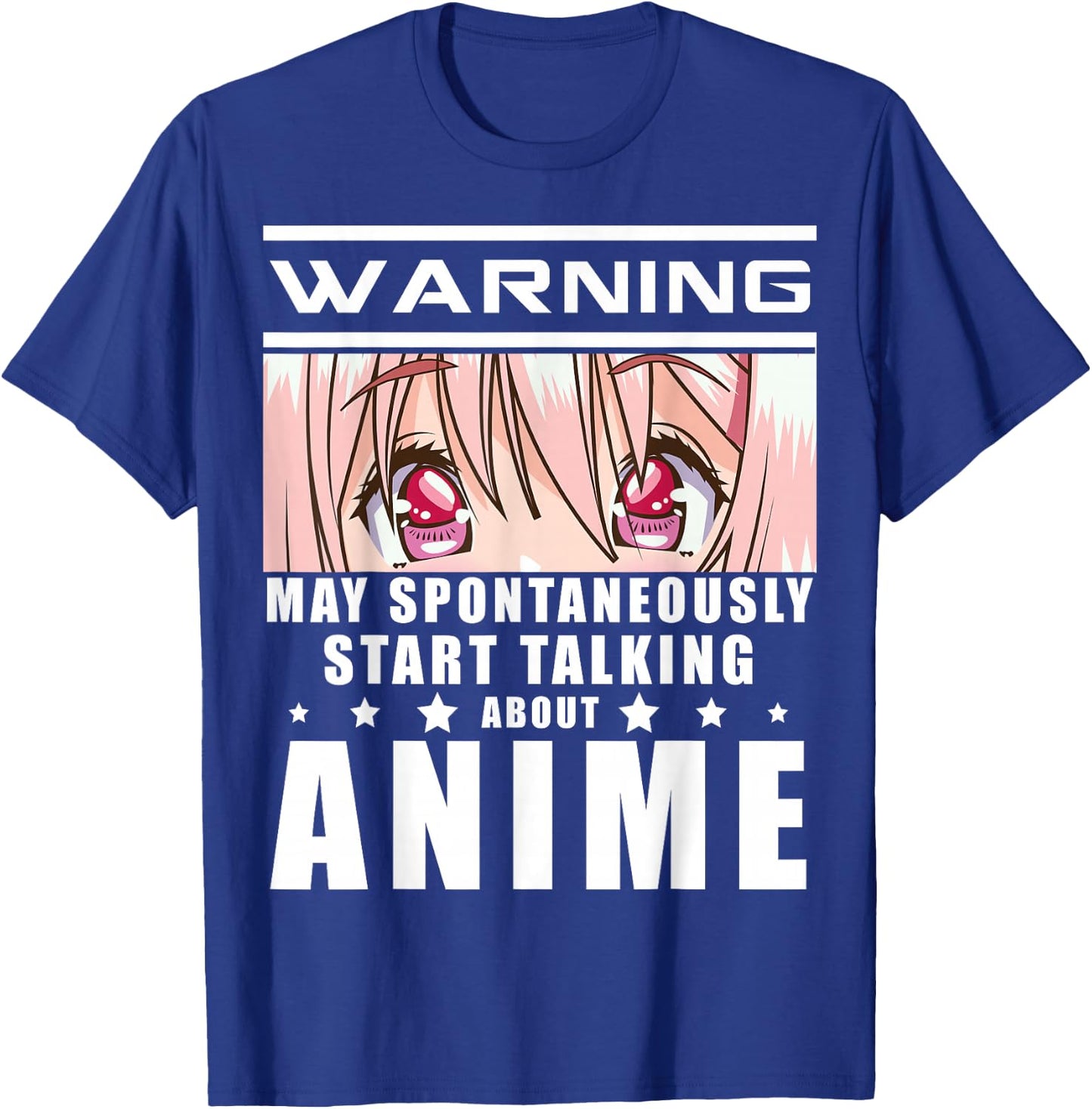 Warning May Spontaneously Start Talking About Anime Gift T-Shirt - T-Shirt | Royal