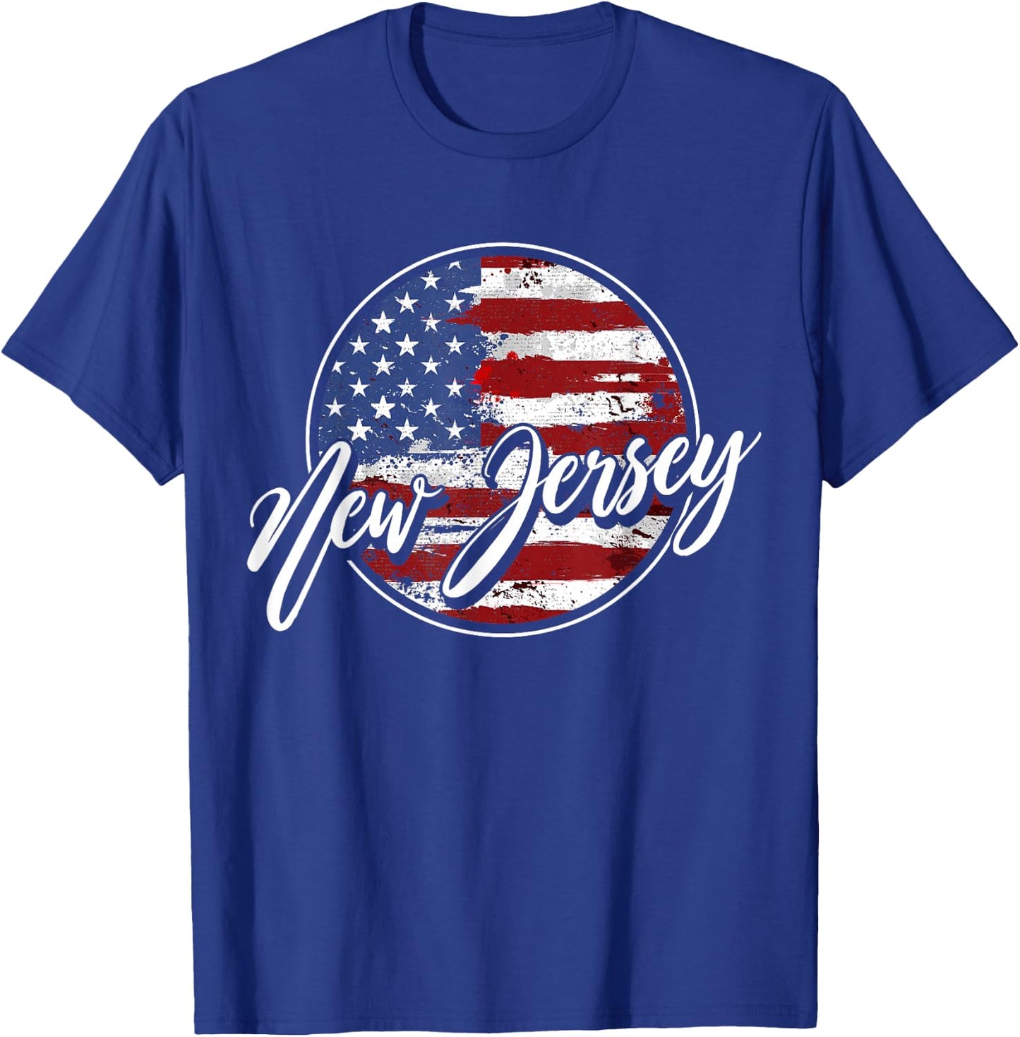 Retro & Retro USA New Jersey - Women's Classic Fit Black Short Sleeve - Small T-Shirt - T-Shirt | Royal