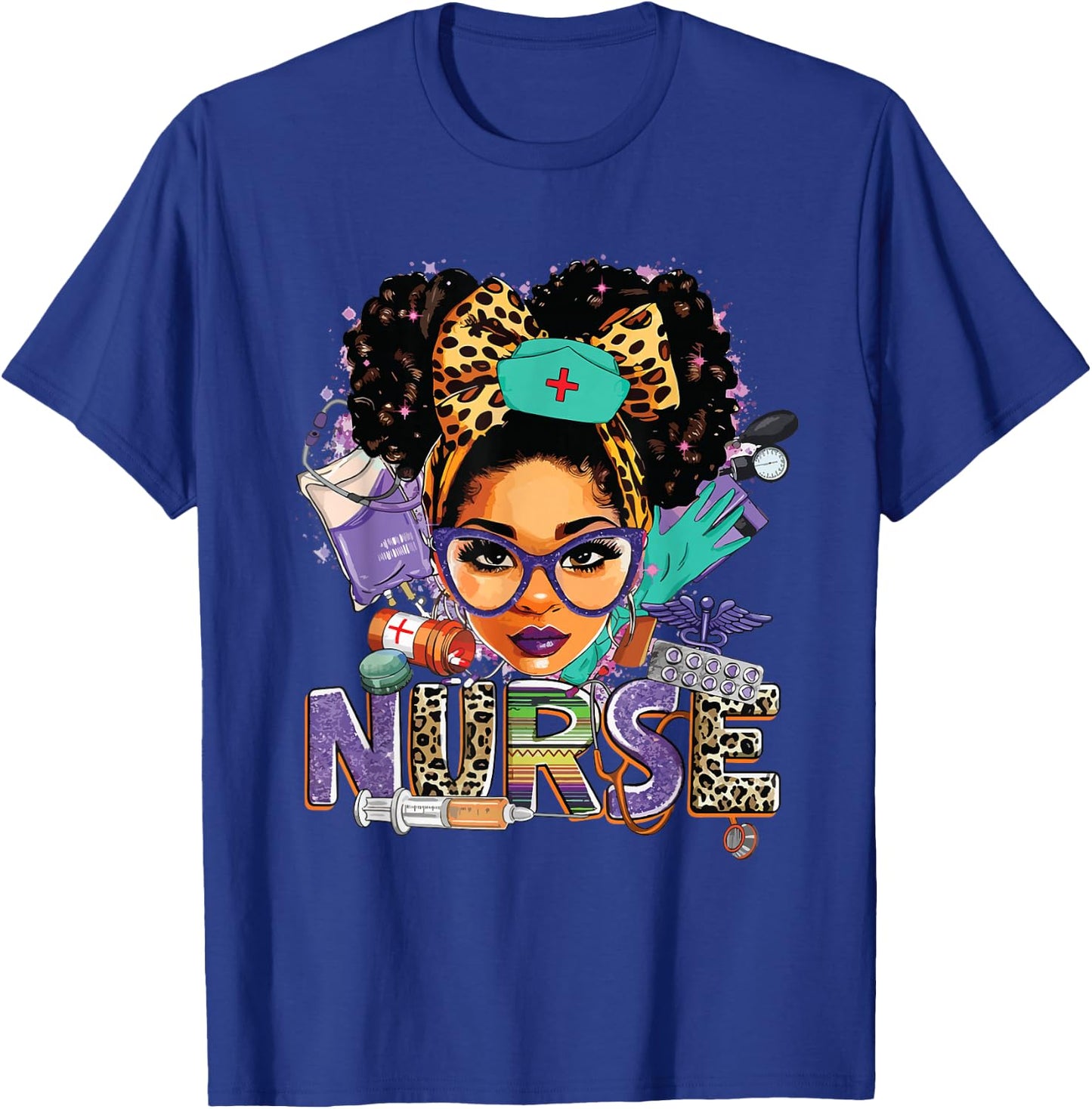 Black Strong Nurse Afro Love Melanin African American Women T-Shirt - T-Shirt | Royal