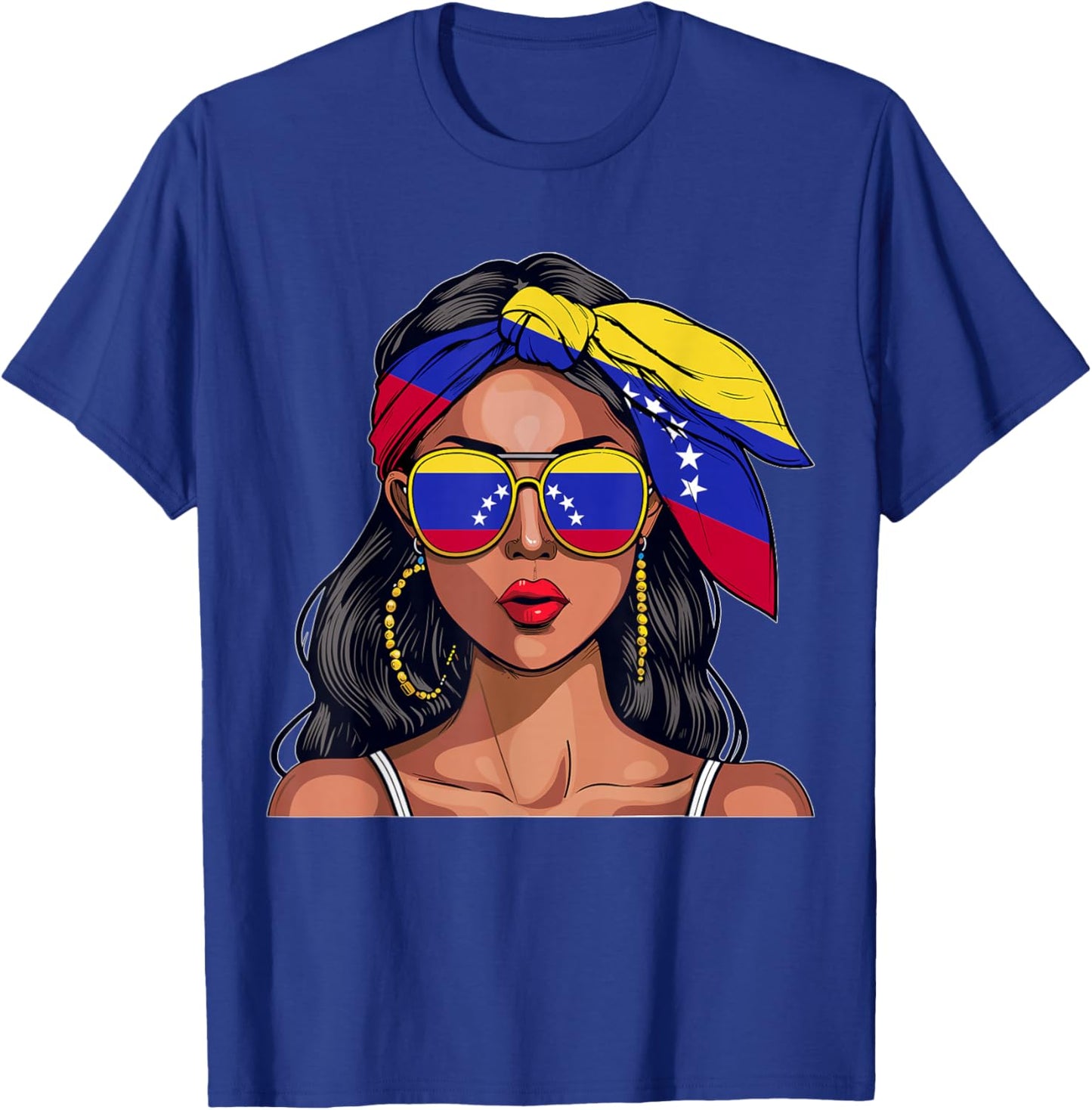 Venezuelana Souvenirs Products Woman Flag Uniform Venezuela T-Shirt - T-Shirt | Royal