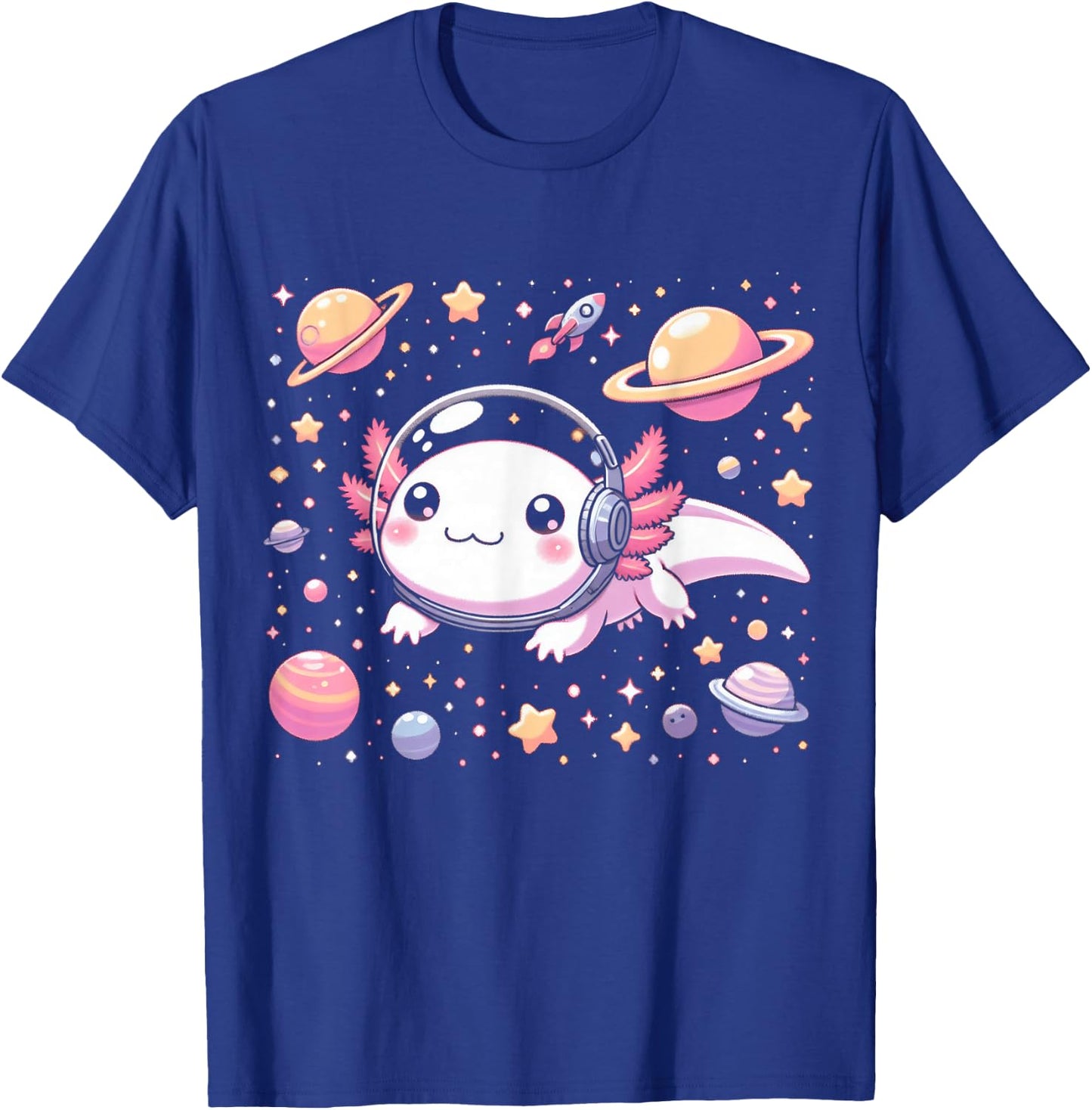 Astrolotl Space Axolotl - Kawaii Japanese Anime Axolotl T-Shirt - T-Shirt | Royal