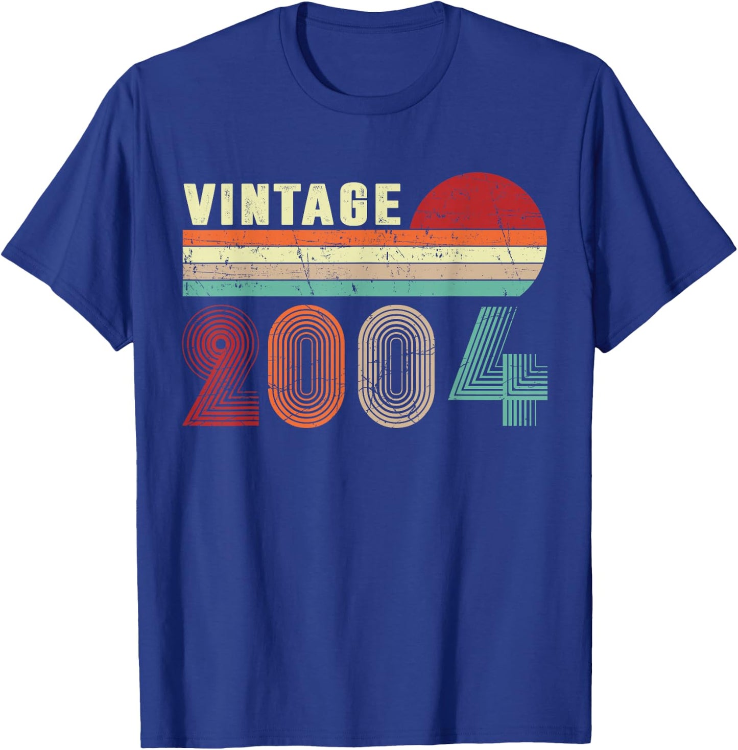 Vintage 2004 Funny 21 Years Old Men Women 21st Birthday T-Shirt - T-Shirt | Royal