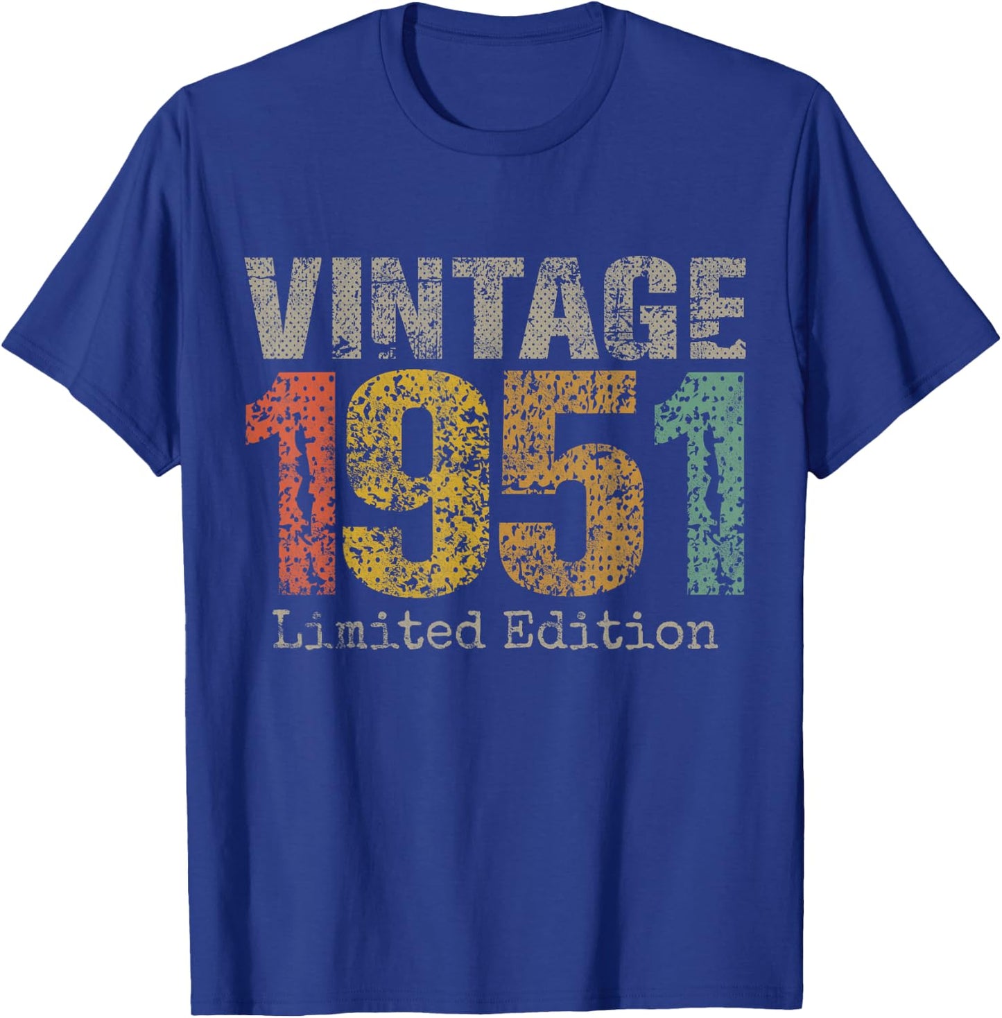 Vintage 1951 Limited Edition 74th Birthday Gifts 74 Year Old T-Shirt - T-Shirt | Royal