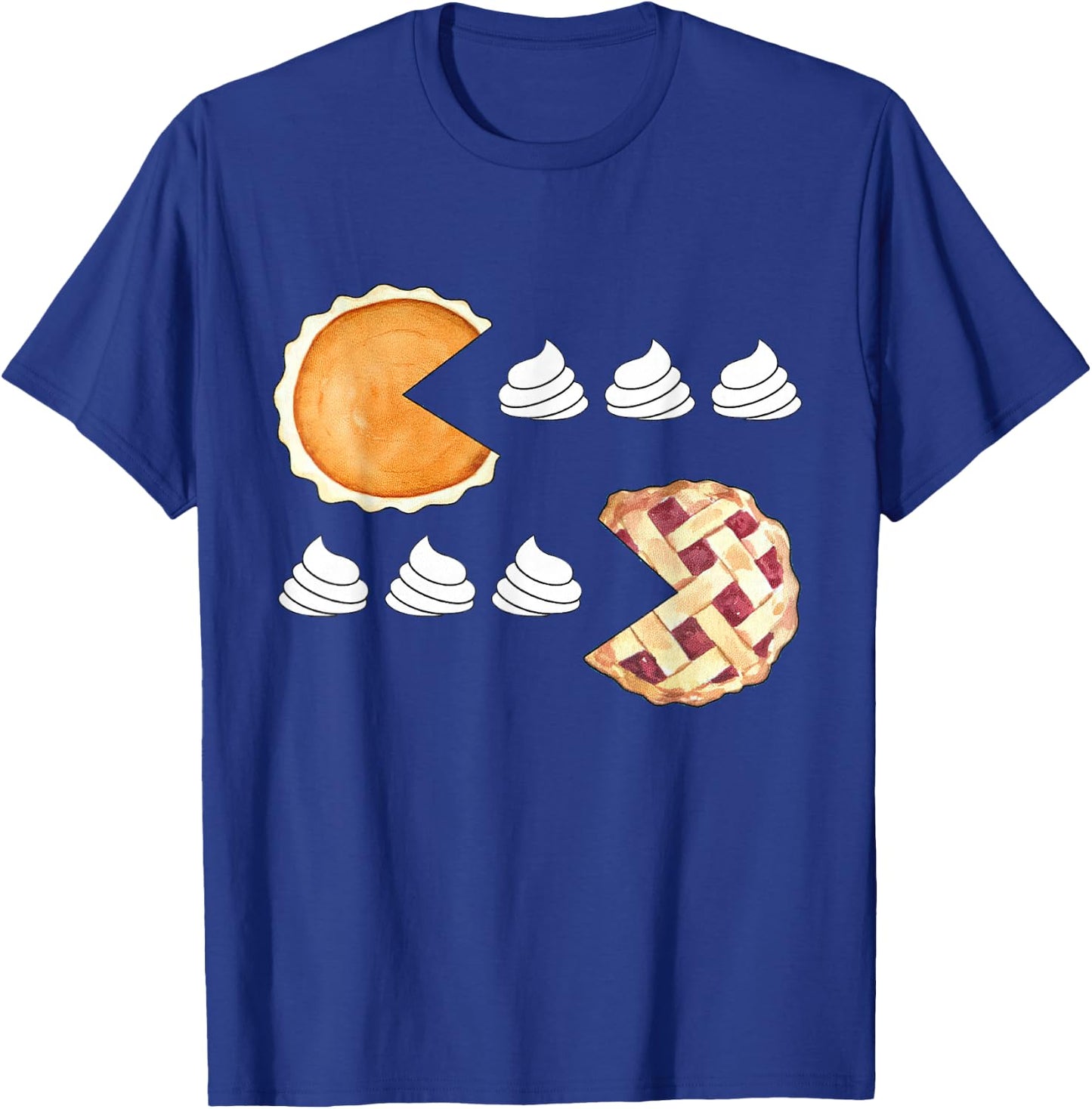 Pumpkin Pie Eating Whipped Cream, Apple Pie Thanksgiving T-Shirt - T-Shirt | Royal