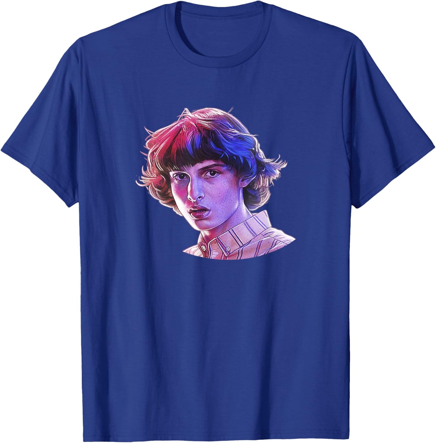 Stranger Things Mike's Big Face T-Shirt - T-Shirt | Royal