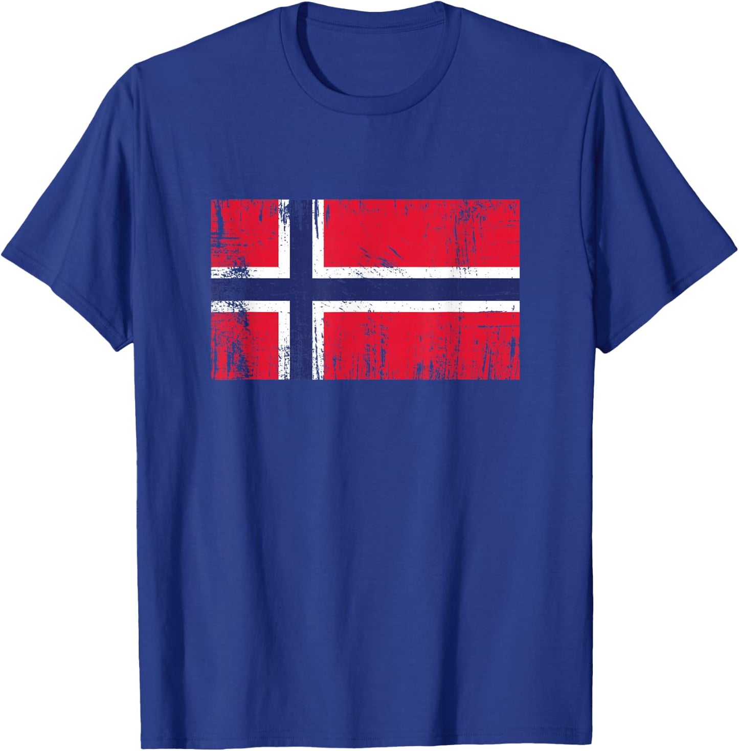 Vintage Banner Fan Norway Flag Retro Art T-Shirt - T-Shirt | Royal
