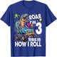 Kids Dinosaur Monster Truck 3rd Birthday Party Roar I'm 3 Boys T-Shirt - T-Shirt | Royal