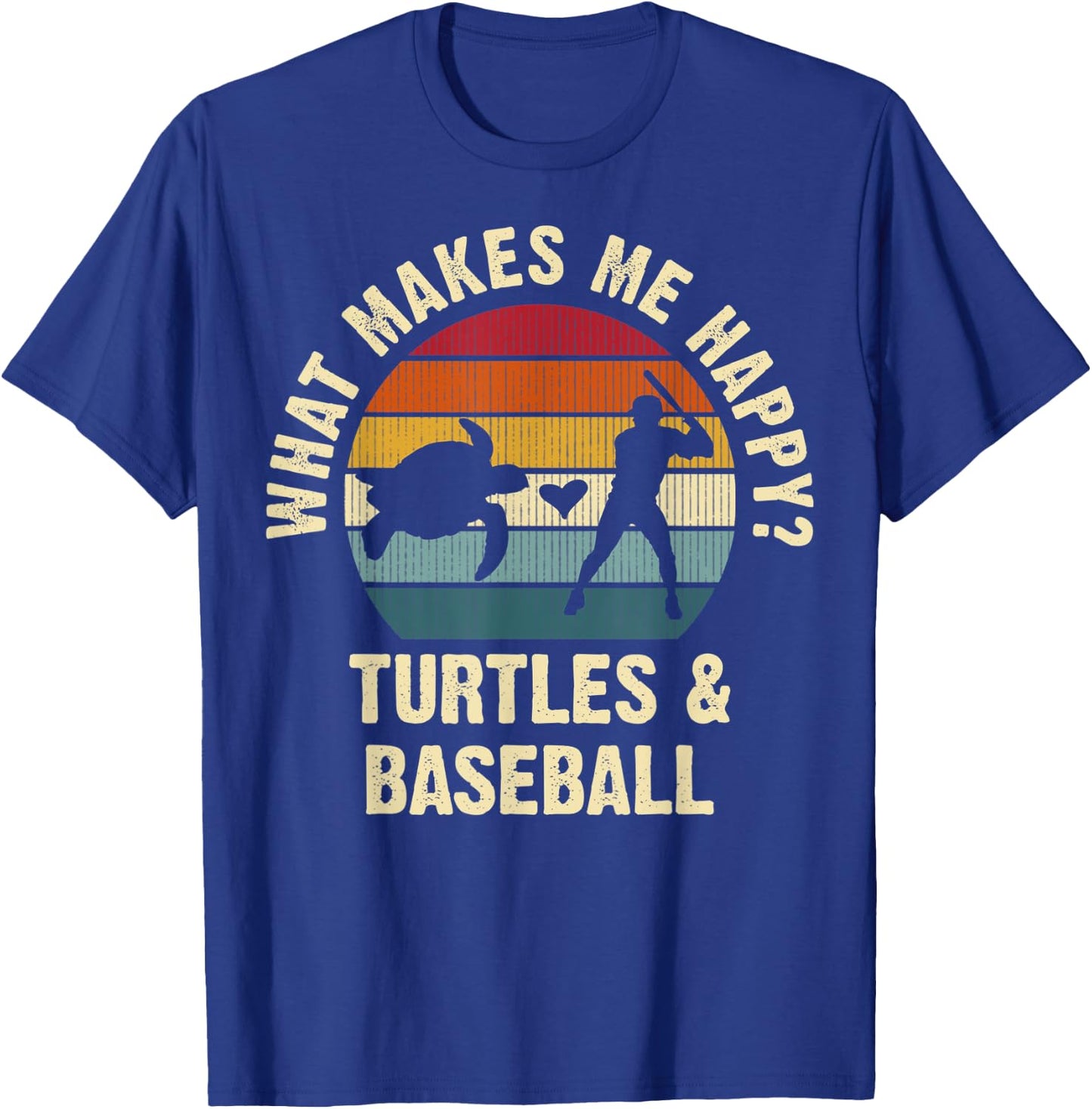 Baseball and Turtle Lovers Vintage Funny Pet Sports cute T-Shirt - T-Shirt | Royal