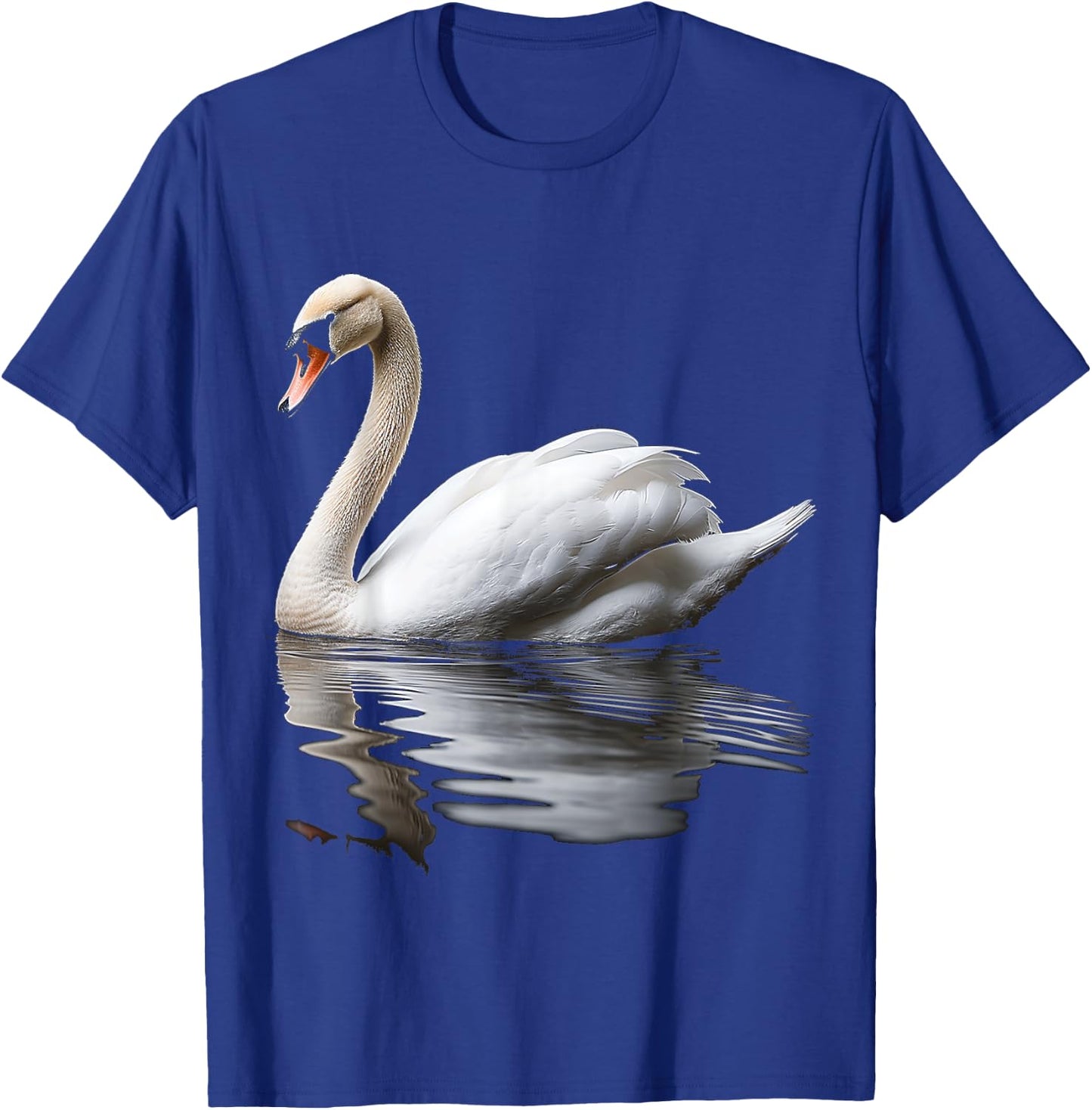 Swan Bird Art Portrait Animal Graphic Motif Swan T-Shirt - T-Shirt | Royal